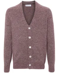 Brunello Cucinelli Melierter Cardigan Violett