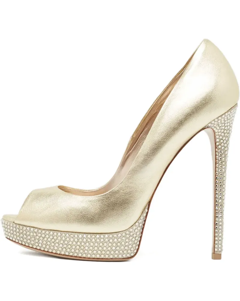 Le Silla Pre-owned Peeptoe-Pumps mit Verzierung - Gold Gold