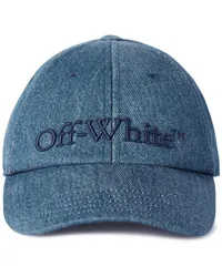 OFF-WHITE Bestickte Jeans-Baseballkappe Blau