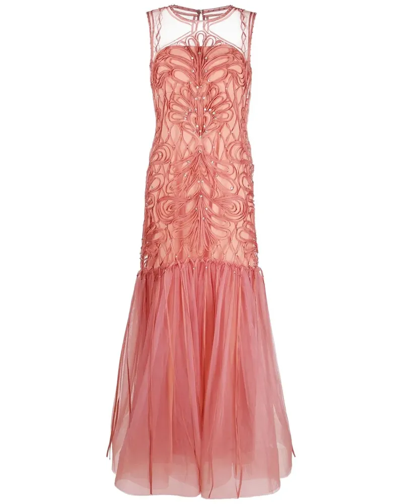Alberta Ferretti Kristallverziertes Abendkleid - Rosa Rosa