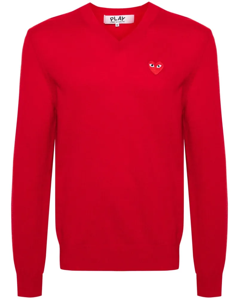 Comme des Garçons Pullover mit Herz-Patch - Rot Rot