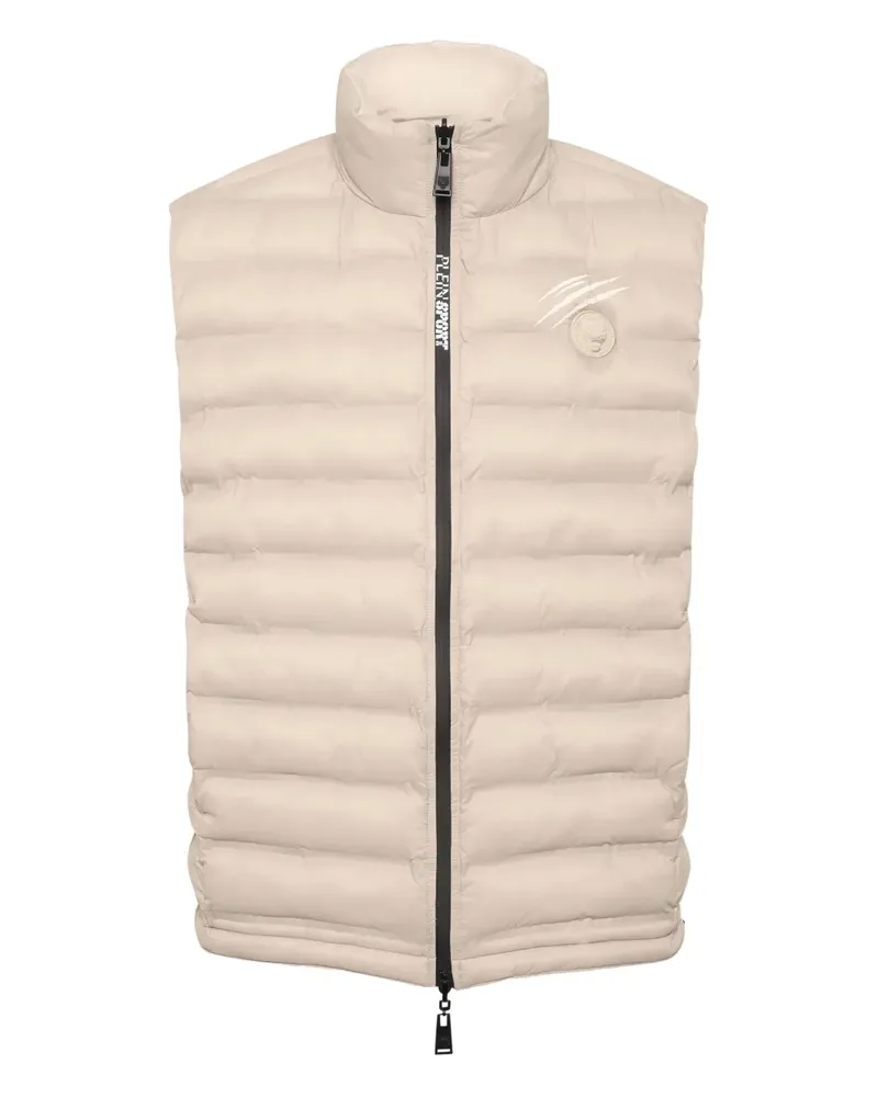 Philipp Plein Weste mit Logo-Patch - Nude Nude