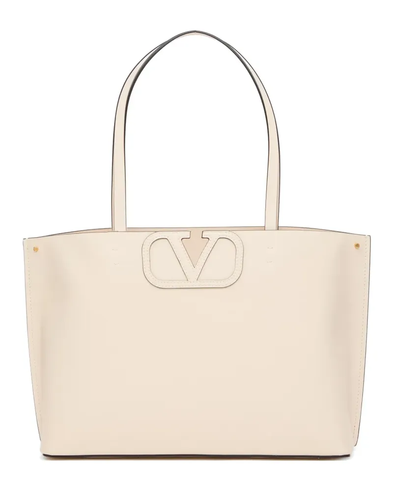 Valentino Garavani Kleine Fill Me Shopping Bag aus Kalbsleder - Weiß Weiß