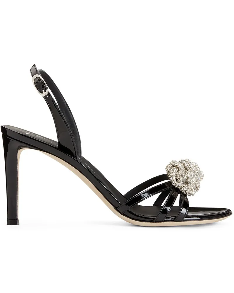 Giuseppe Zanotti Stiletto-Sandalen mit Kristallen - Schwarz Schwarz