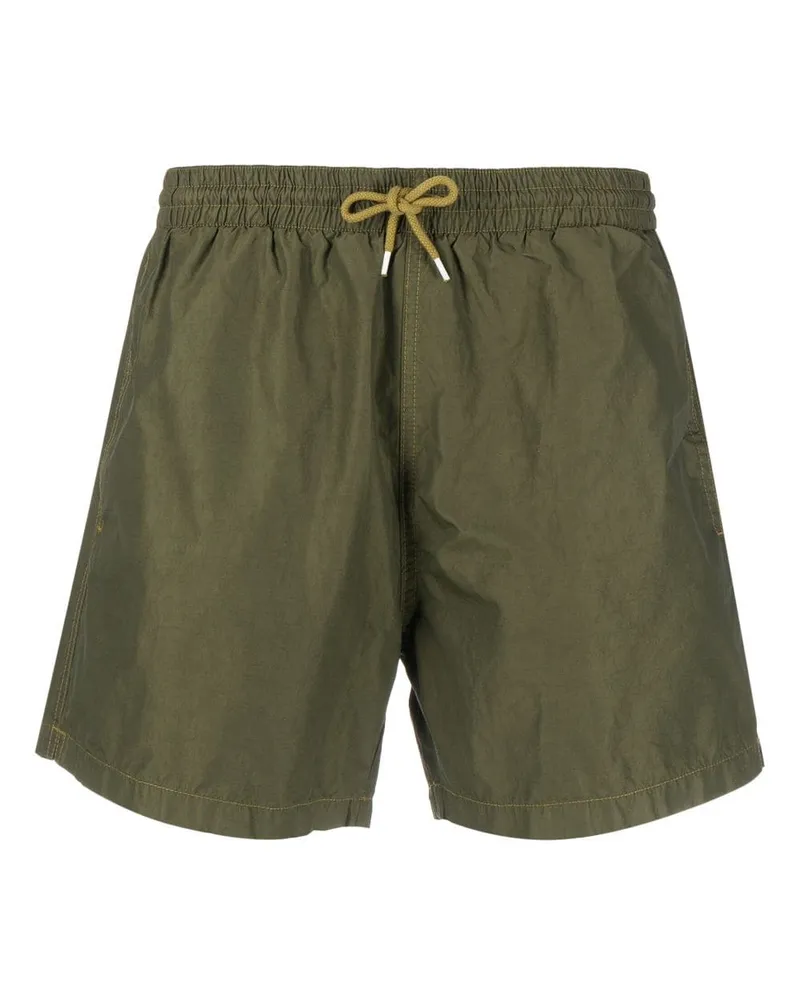 Boglioli Badeshorts mit Klappentasche - Grün Grün