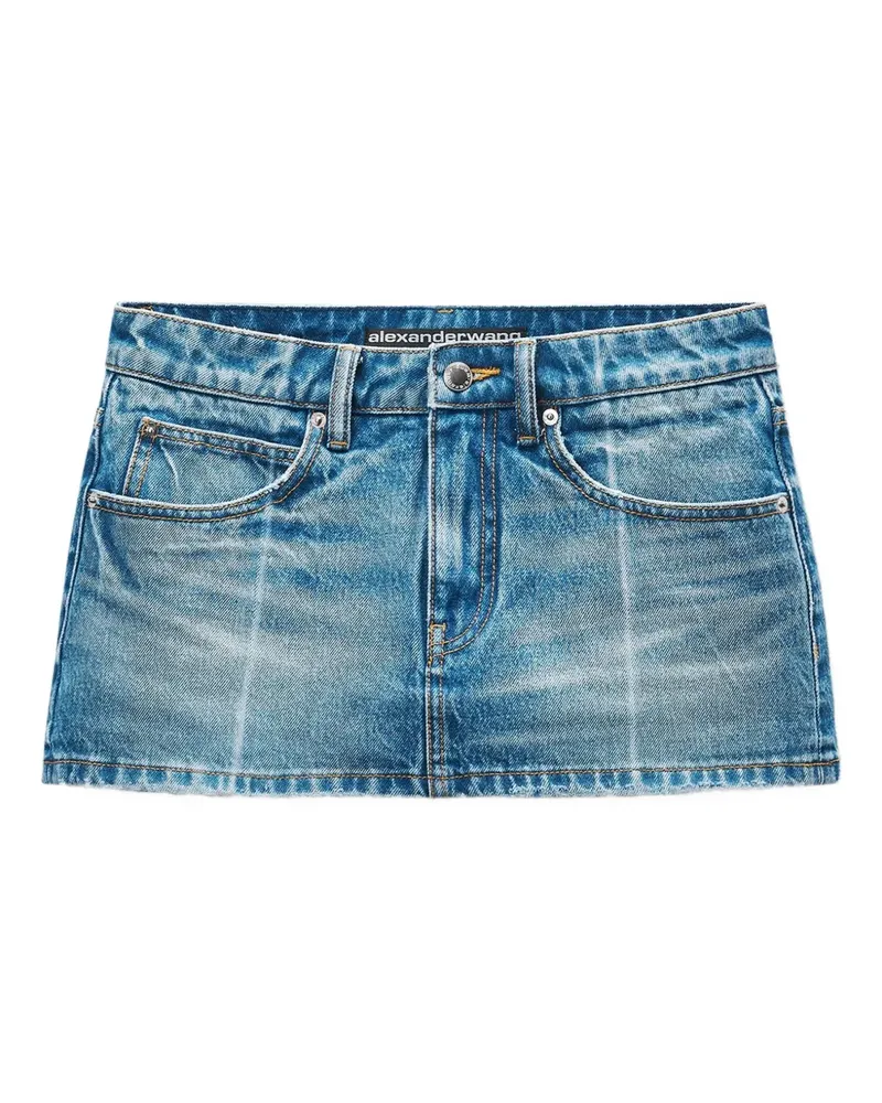 Alexander Wang Ausgeblichener Jeansrock in Wickeloptik - Blau Blau