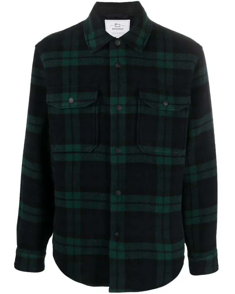 Woolrich Karierte Hemdjacke - Schwarz Schwarz