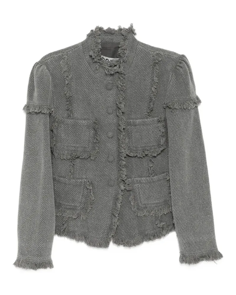 OPEN YY Ausgefranste Jacke - Grau Grau