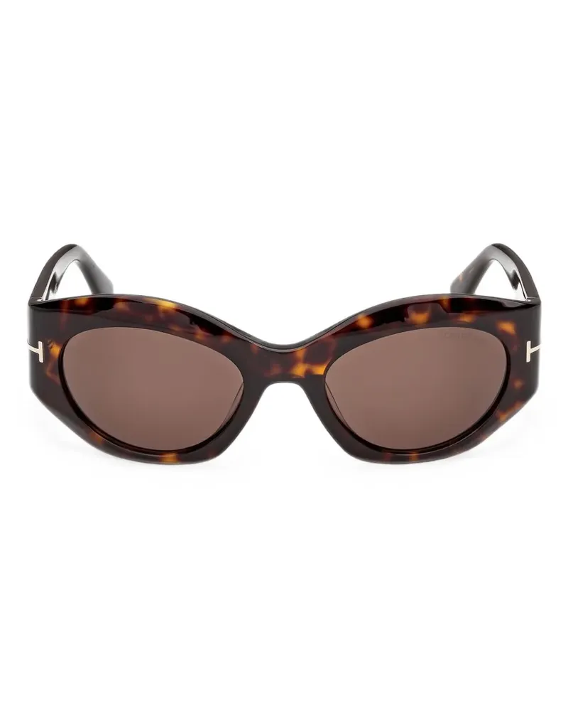 Tom Ford Emmeline-02 Sonnenbrille in Schildpattoptik - Braun Braun