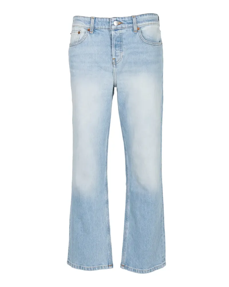 RE/DONE Cropped-Jeans mit schmaler Passform und geradem Bein - Blau Blau