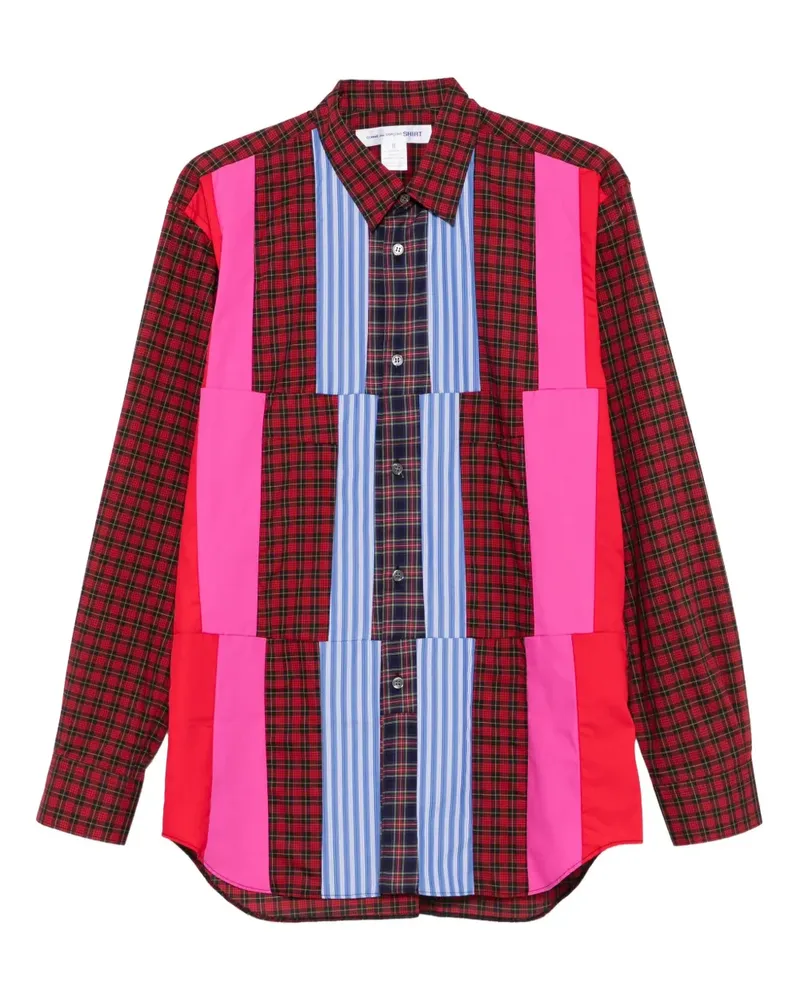 Comme des Garçons Kariertes Hemd im Patchwork-Look - Rot Rot