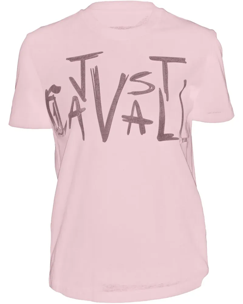 Just Cavalli T-Shirt mit Logo-Applikation - Rosa Rosa