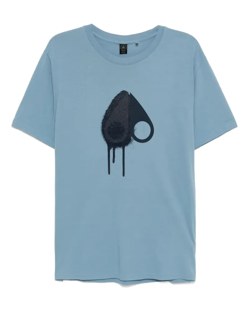 Moose Knuckles T-Shirt mit grafischem Print - Blau Blau