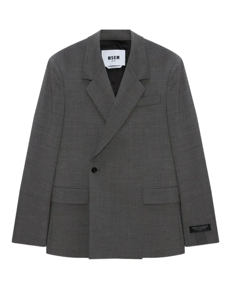 MSGM Doppelreihiges Sakko - Grau Grau