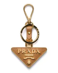 Prada Schlüsselanhänger aus Leder Gold