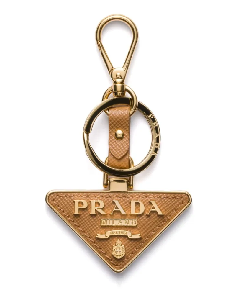 Prada Schlüsselanhänger aus Leder - Gold Gold