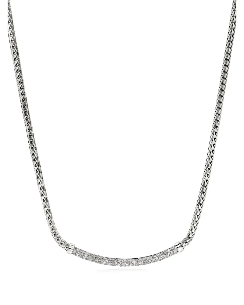 John Hardy JH Essential Halskette mit Diamanten - Silber Silber