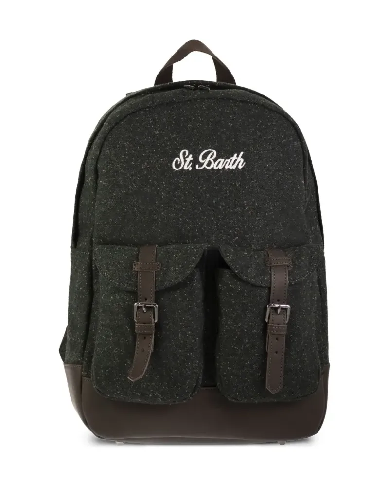 MC2 Saint Barth Rucksack mit Logo-Stickerei - Grün Grün