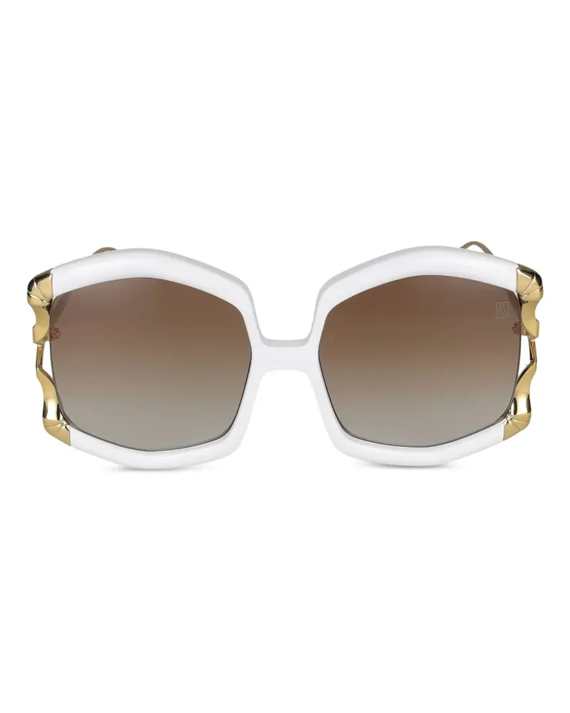 Anna-Karin Karlsson Sonnenbrille mit geometrischem Gestell - Weiß Weiß