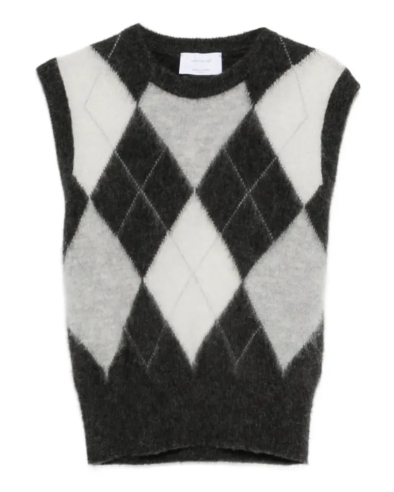 Daniele Fiesoli Top mit Muster - Grau Grau