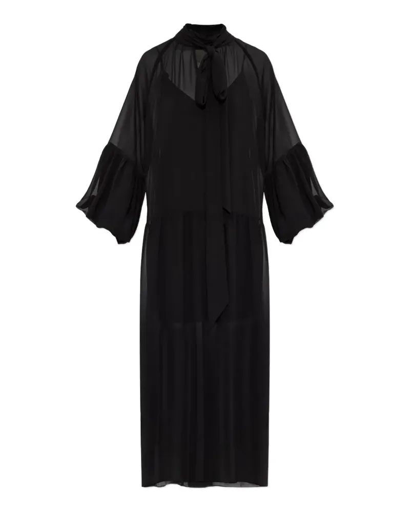 Gestuz Zurina semi-sheer dress - Schwarz Schwarz