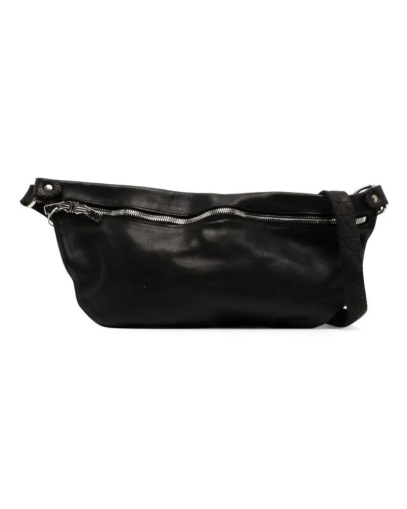GUIDI Gürteltasche mit Reißverschluss - Schwarz Schwarz
