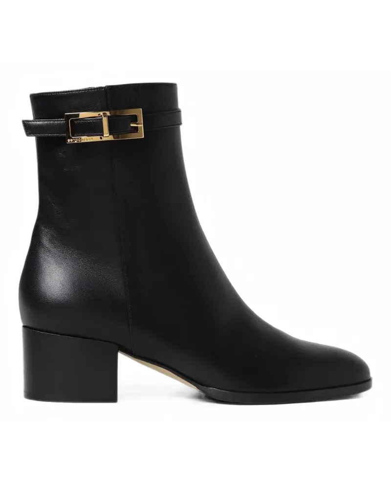 Sergio Rossi Seventy buckle-fastening leather ankle boots - Schwarz Schwarz