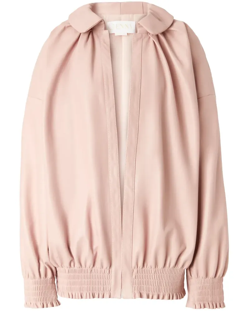 Genny Bomberjacke aus Leder - Rosa Rosa
