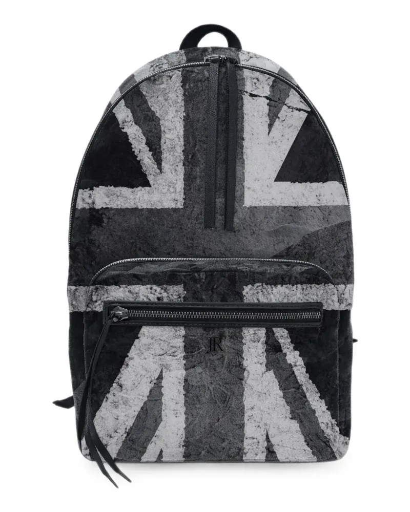 John Richmond Union Jack Rucksack - Schwarz Schwarz