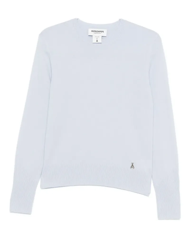 Patrizia Pepe Klassischer Kaschmirpullover - Blau Blau