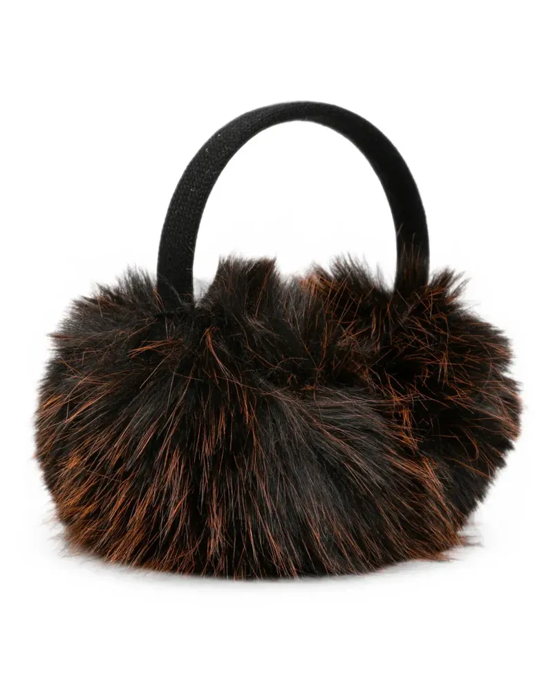 Borsalino faux-fur earmuffs - Schwarz Schwarz