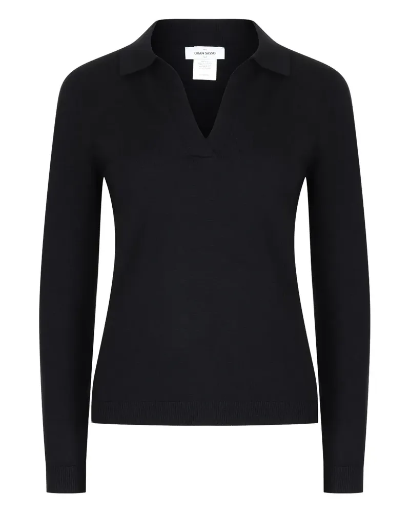 Gran Sasso Pullover mit V-Ausschnitt - Schwarz Schwarz