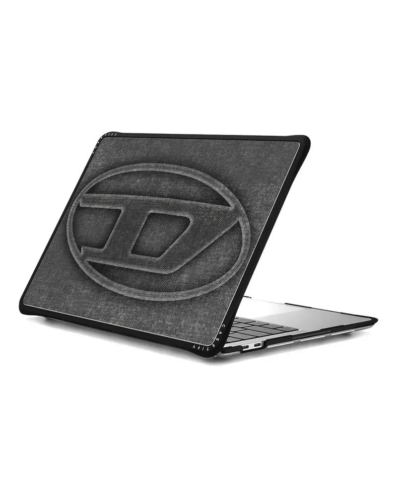Diesel Macbook 13 moulded logo laptop sleeve - Grau Grau