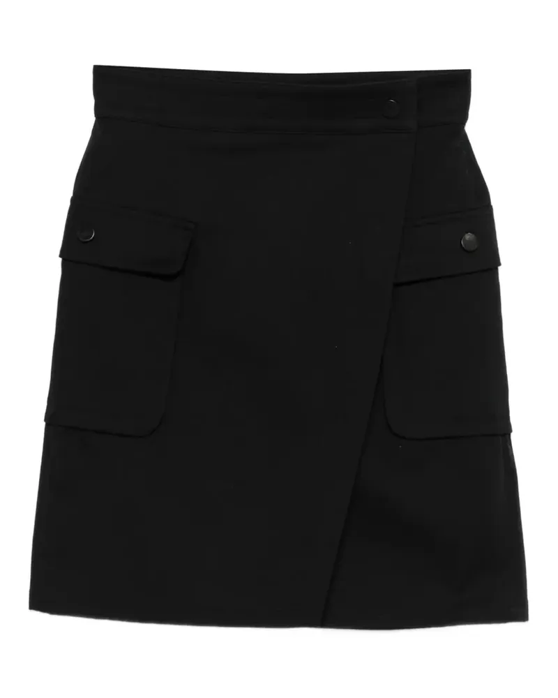 Max Mara Minirock mit Pattentaschen - Schwarz Schwarz