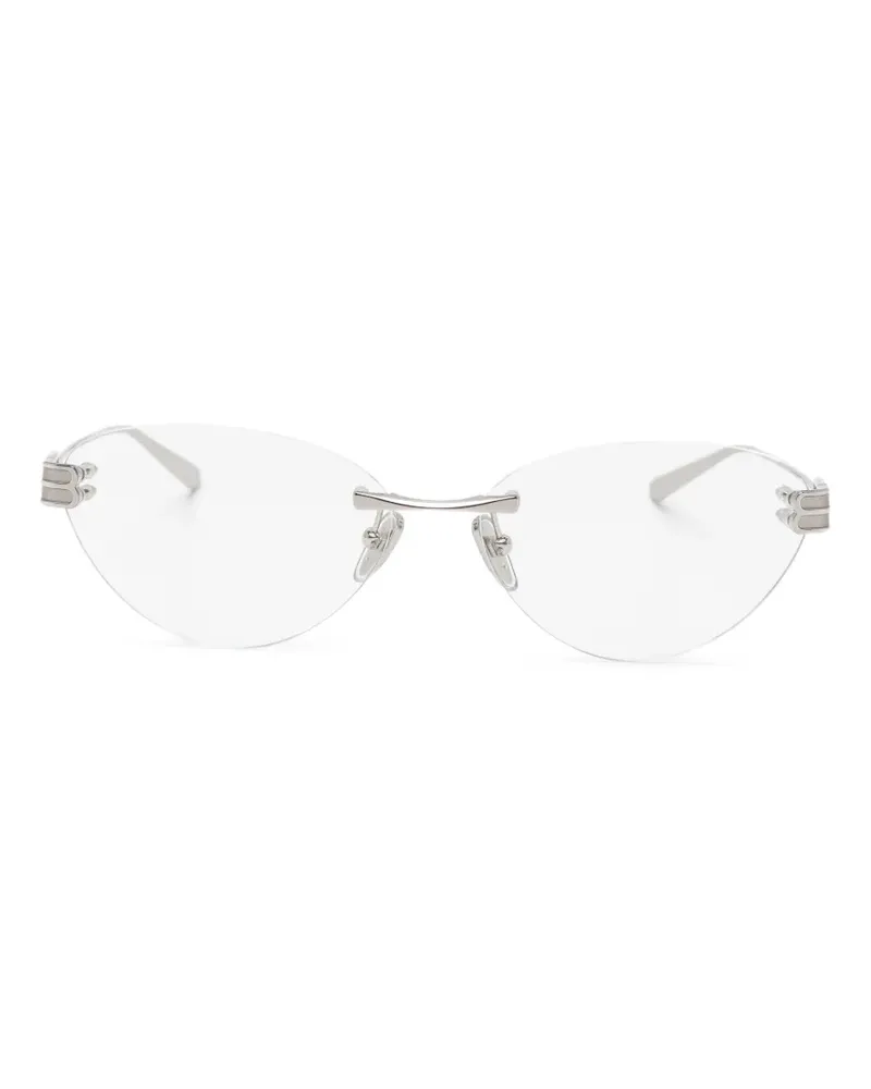Balenciaga Brille mit rundem Gestell - Silber Silber