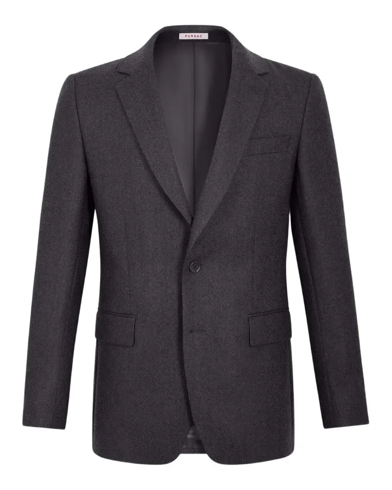 FURSAC notched-lapels single-breasted suit jacket - Grau Grau