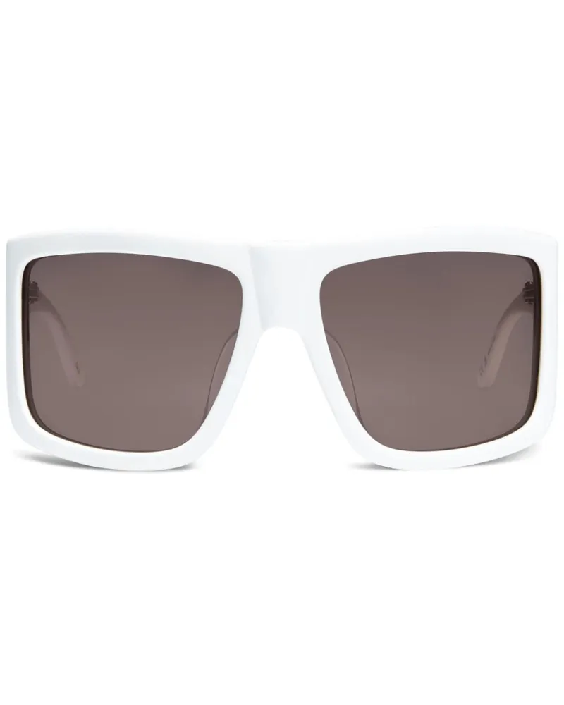Courrèges Shook 2 Sonnenbrille mit eckigem Gestell - Weiß Weiß
