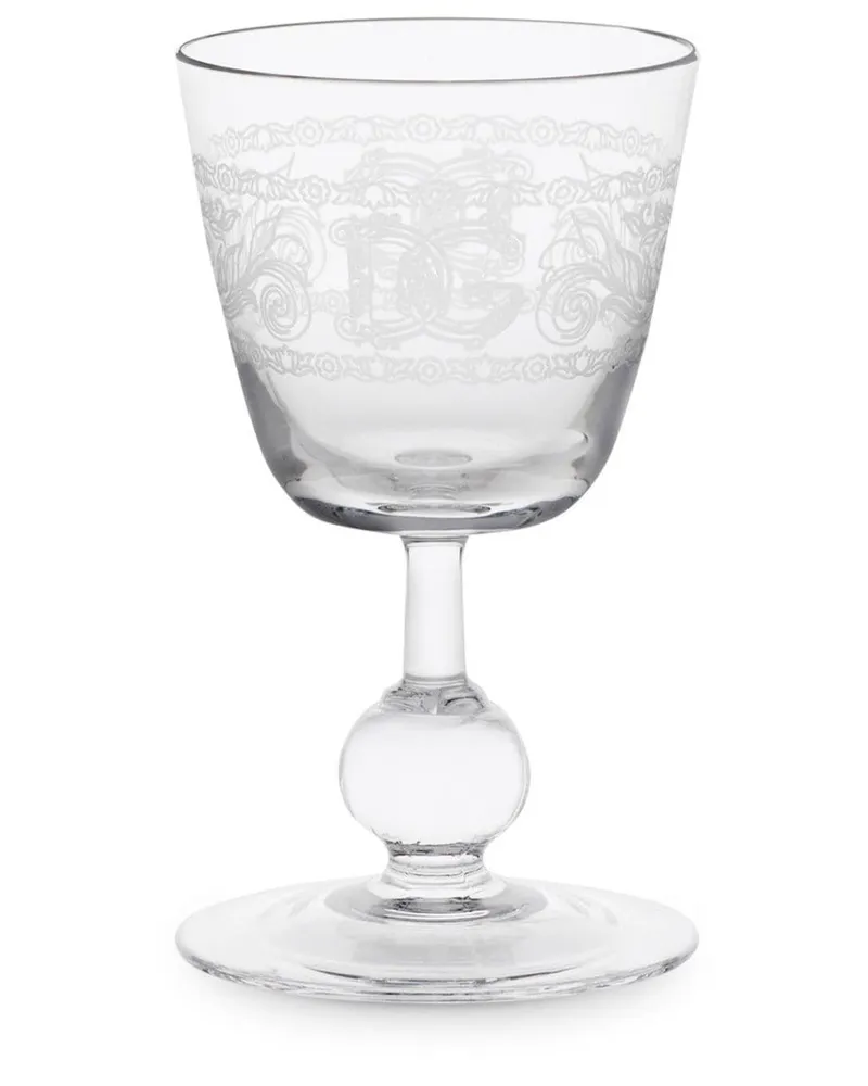 Dolce & Gabbana Schnapsglas mit Logo - Weiß Weiß