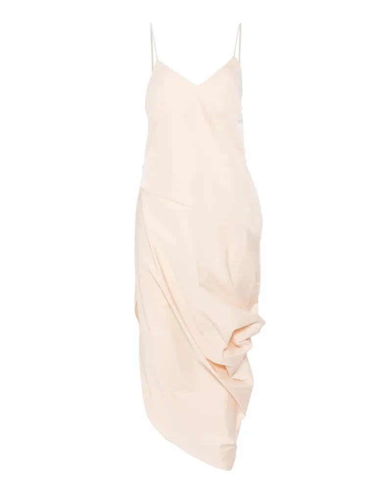 St. Agni drape-detail midi dress - Rosa Rosa