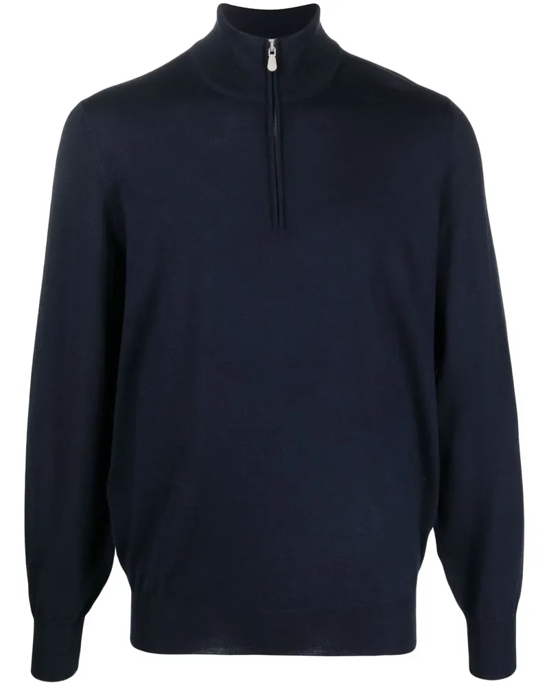 Brunello Cucinelli Pullover mit Reißverschluss - Blau Blau