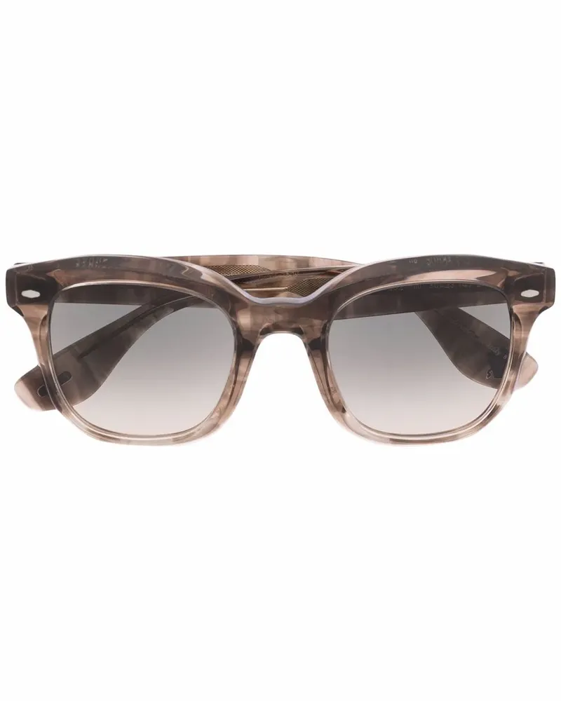Oliver Peoples Sonnenbrille mit transparentem Gestell - Braun Braun