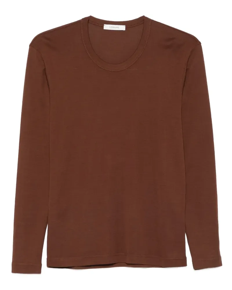 Christophe Lemaire Langarmshirt aus Baumwolle - Braun Braun