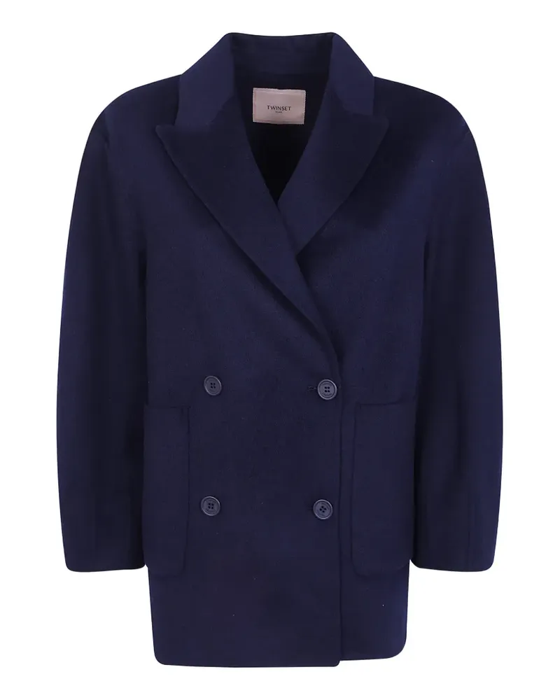 Twin-Set double-breasted coat - Blau Blau