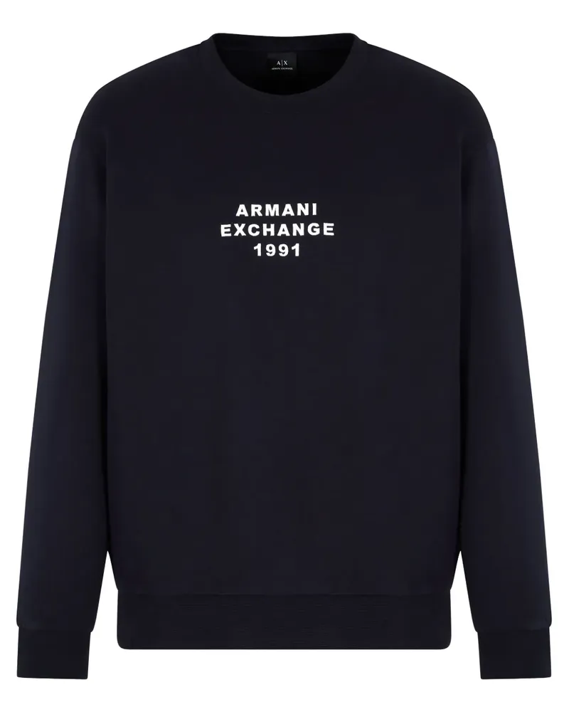 Armani Exchange Sweatshirt mit Logo - Blau Blau