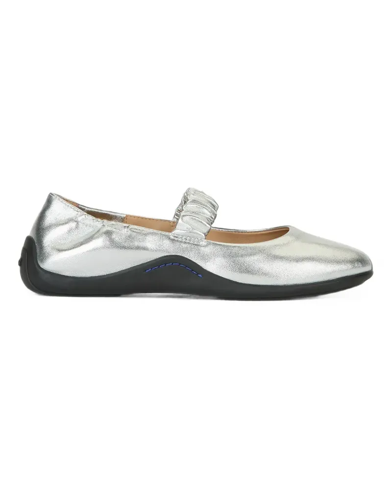 ash Geraffte Maya Ballerinas - Silber Silber