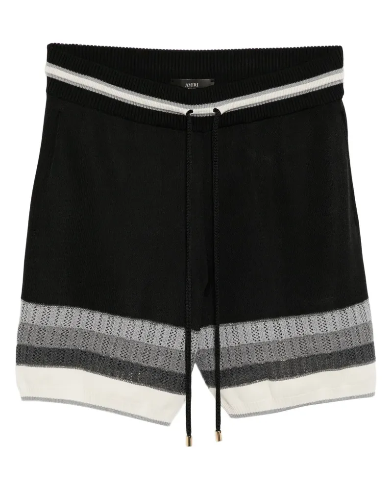 Amiri Gestrickte Shorts mit Streifen - Schwarz Schwarz