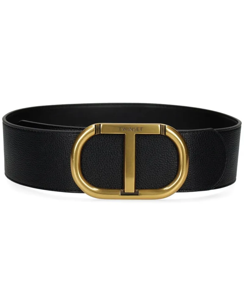 Twin-Set Gürtel mit Logo-Schnalle - Schwarz Schwarz