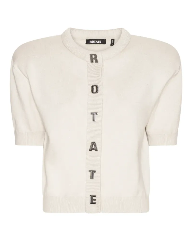 ROTATE Birger Christensen Geknöpfter Letter Cardigan - Nude Nude