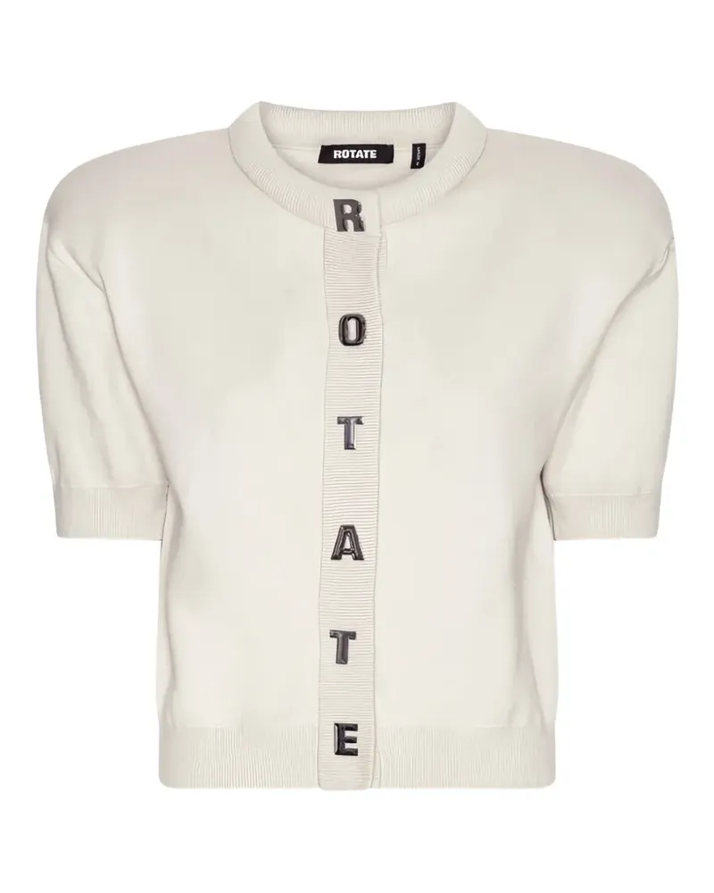 ROTATE Birger Christensen Geknöpfter Letter Cardigan - Nude Nude