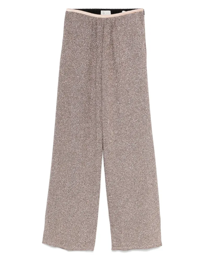 forte_forte Hose mit Metallic-Garn - Silber Silber